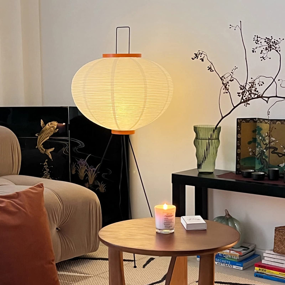Japanse rijst papieren vloerlamp