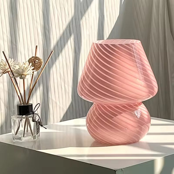 Retro kreativ glas svamp bordlampe