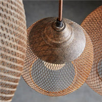 Rustic Metal Mesh Pendant Light