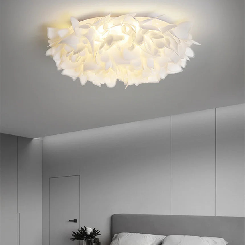 Plafoniera moderna a forma di petalo per camera da letto