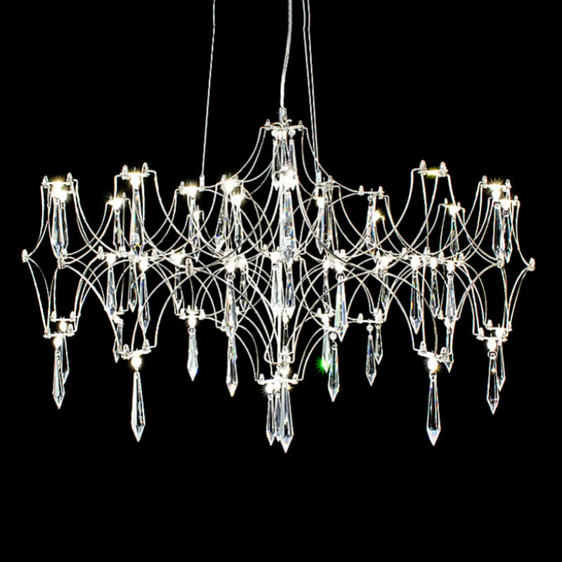 Lampadario di cristallo scintillante di lusso