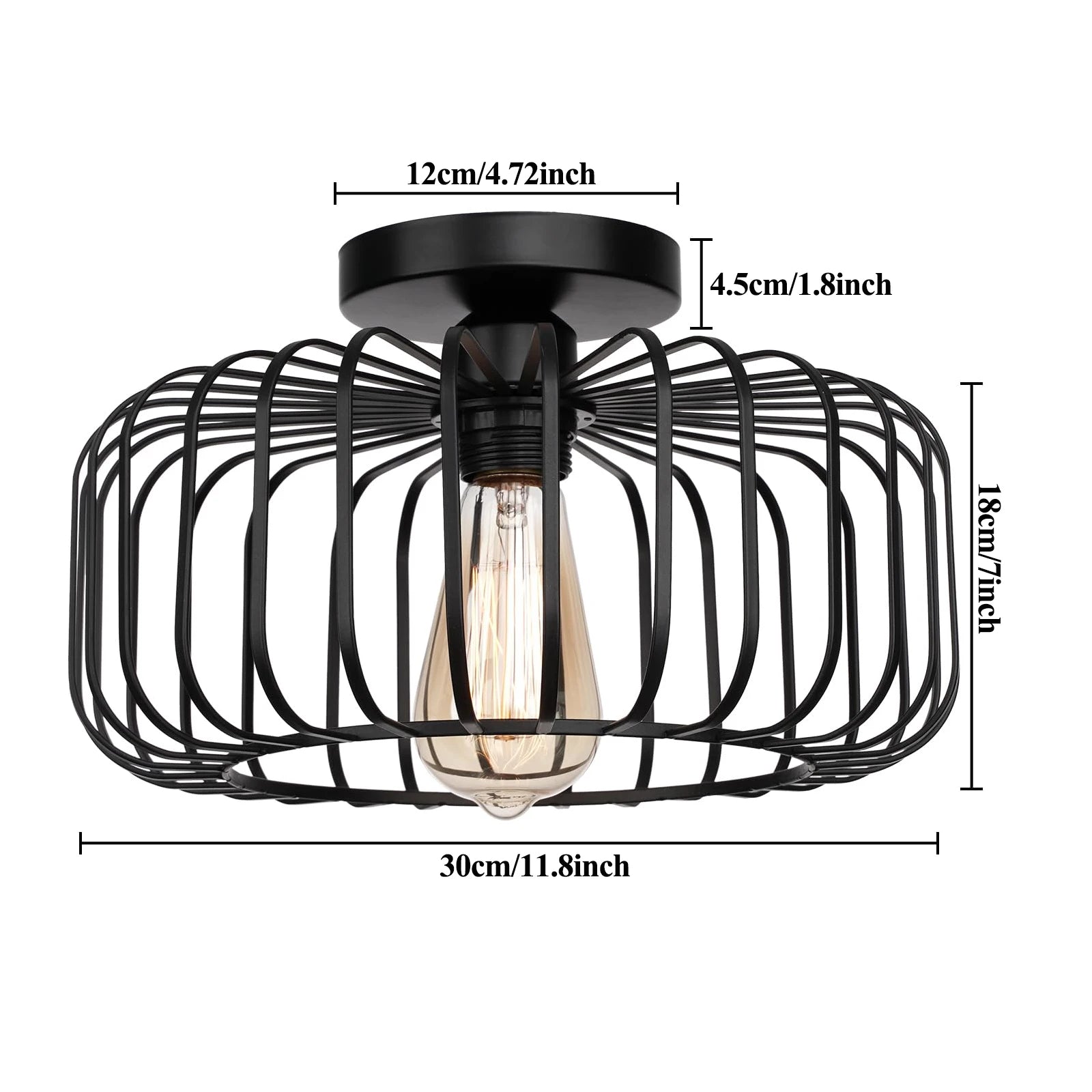 Mid-Century Modern Birdcage Ceiling Light