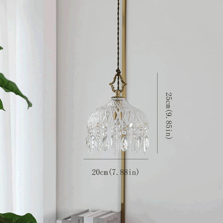 Vintage kobberkrystal pendel