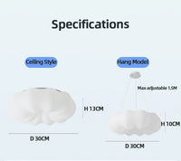 Cream-style Kids’ Room Ceiling Lights with Pumpkin-Cloud Inspired Design