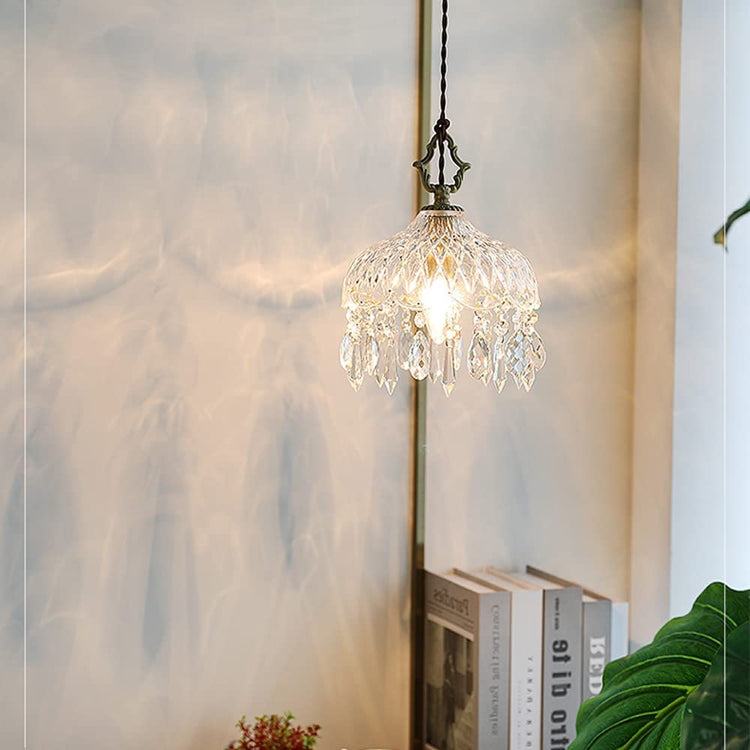 Vintage kobberkrystal pendel