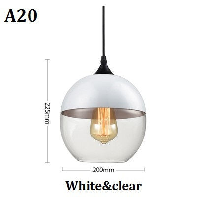 Modern Geometric Black & Amber Glass Pendant Light