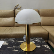 Stylish Round Mushroom Cap Alabaster Table Lamp