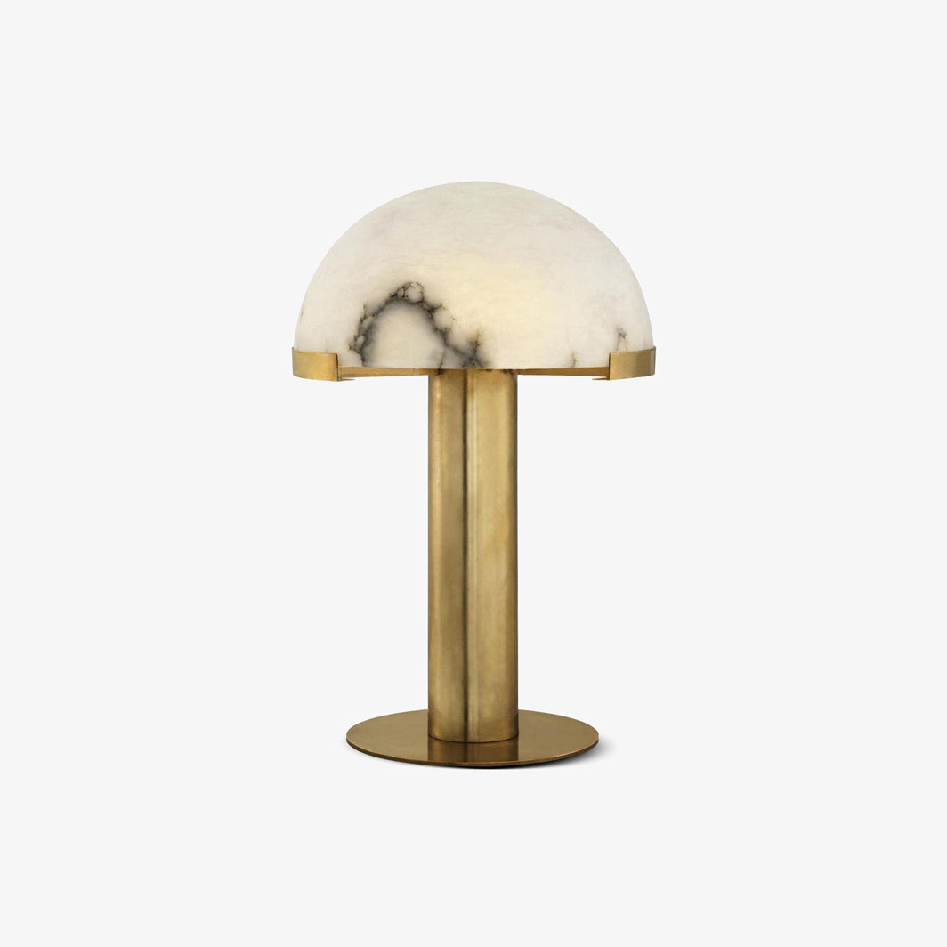 Stylish Round Mushroom Cap Alabaster Table Lamp