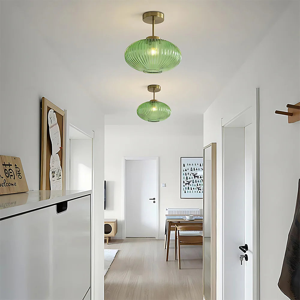 Mid Century Glass Ceiling Light