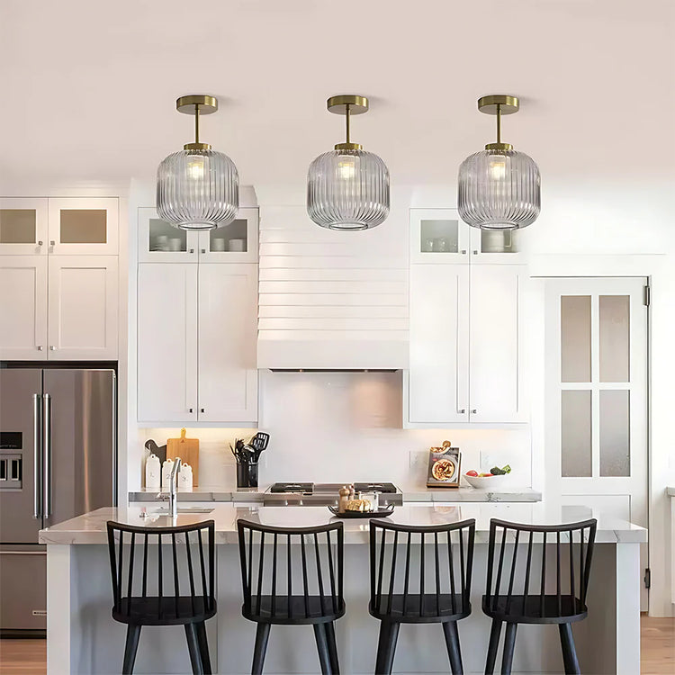 Mid Century Glass Ceiling Light