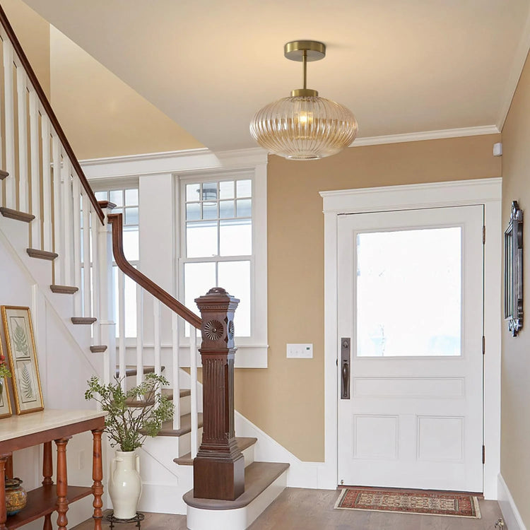 Mid Century Glass Ceiling Light