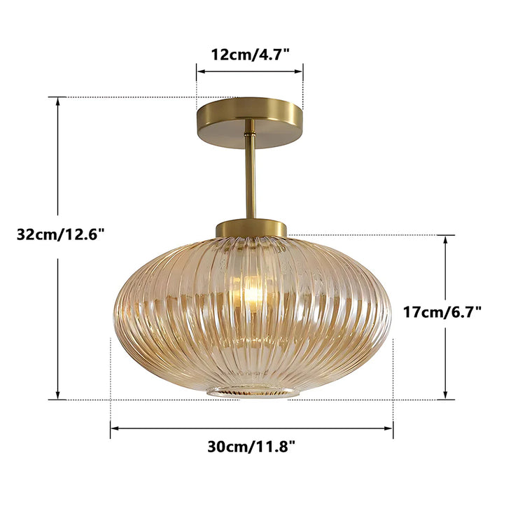 Mid Century Glass Ceiling Light