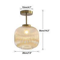 Mid Century Glass Ceiling Light