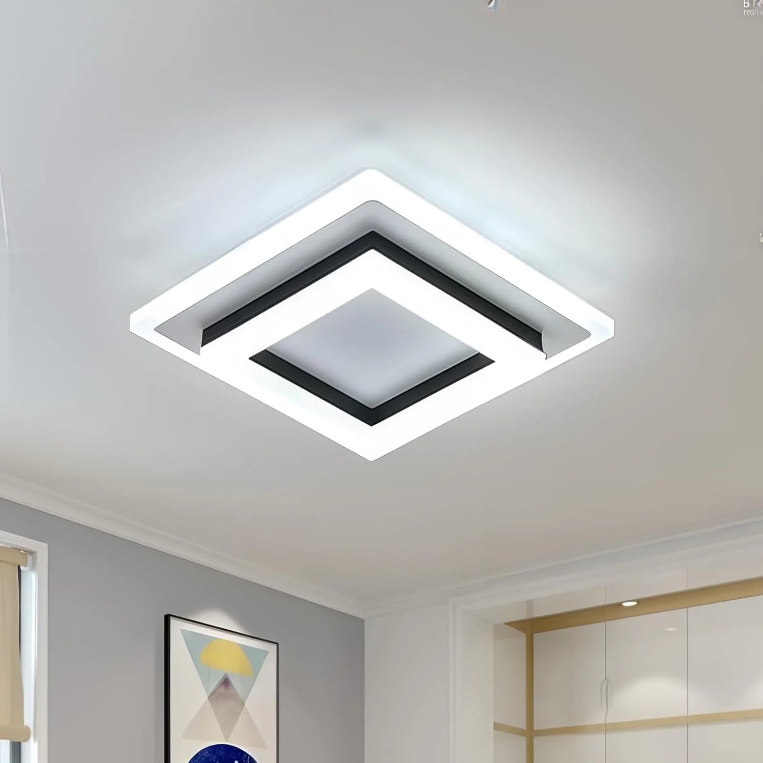 Lampada da soffitto moderna e creativa ad anello quadrato