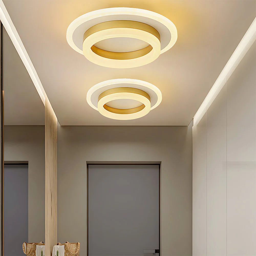 Lampada da soffitto moderna e creativa ad anello quadrato