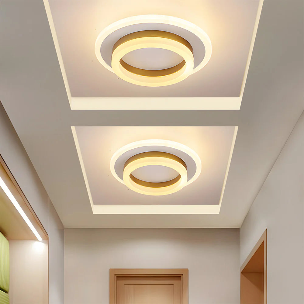 Modern Creative Square Ring Ceiling Lamp