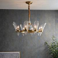 Luxury Brass Crystal Glass Ceiling Chandelier