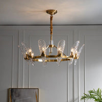 Luxury Brass Crystal Glass Ceiling Chandelier
