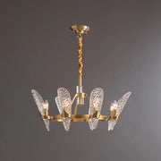 Lampadario da soffitto di lusso in ottone e cristallo