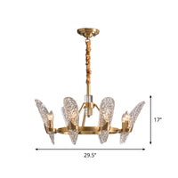 Luxury Brass Crystal Glass Ceiling Chandelier
