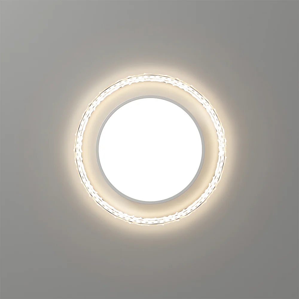 Plafoniera moderna a LED rotonda nera
