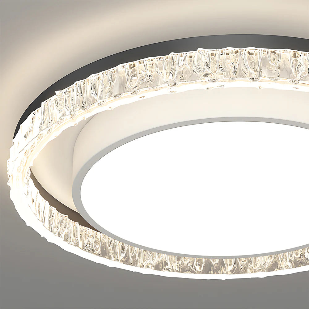 Plafoniera moderna a LED rotonda nera
