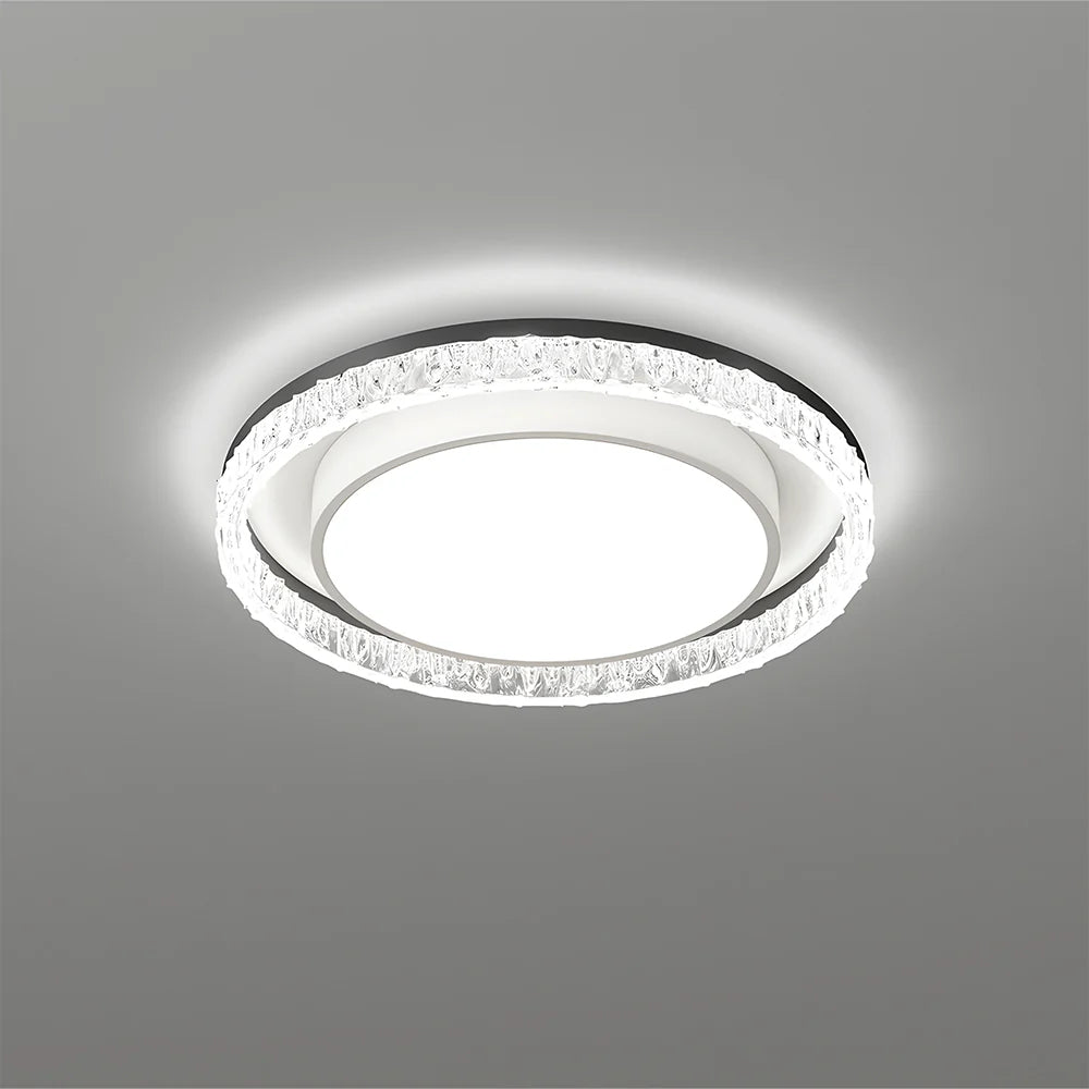 Plafoniera moderna a LED rotonda nera