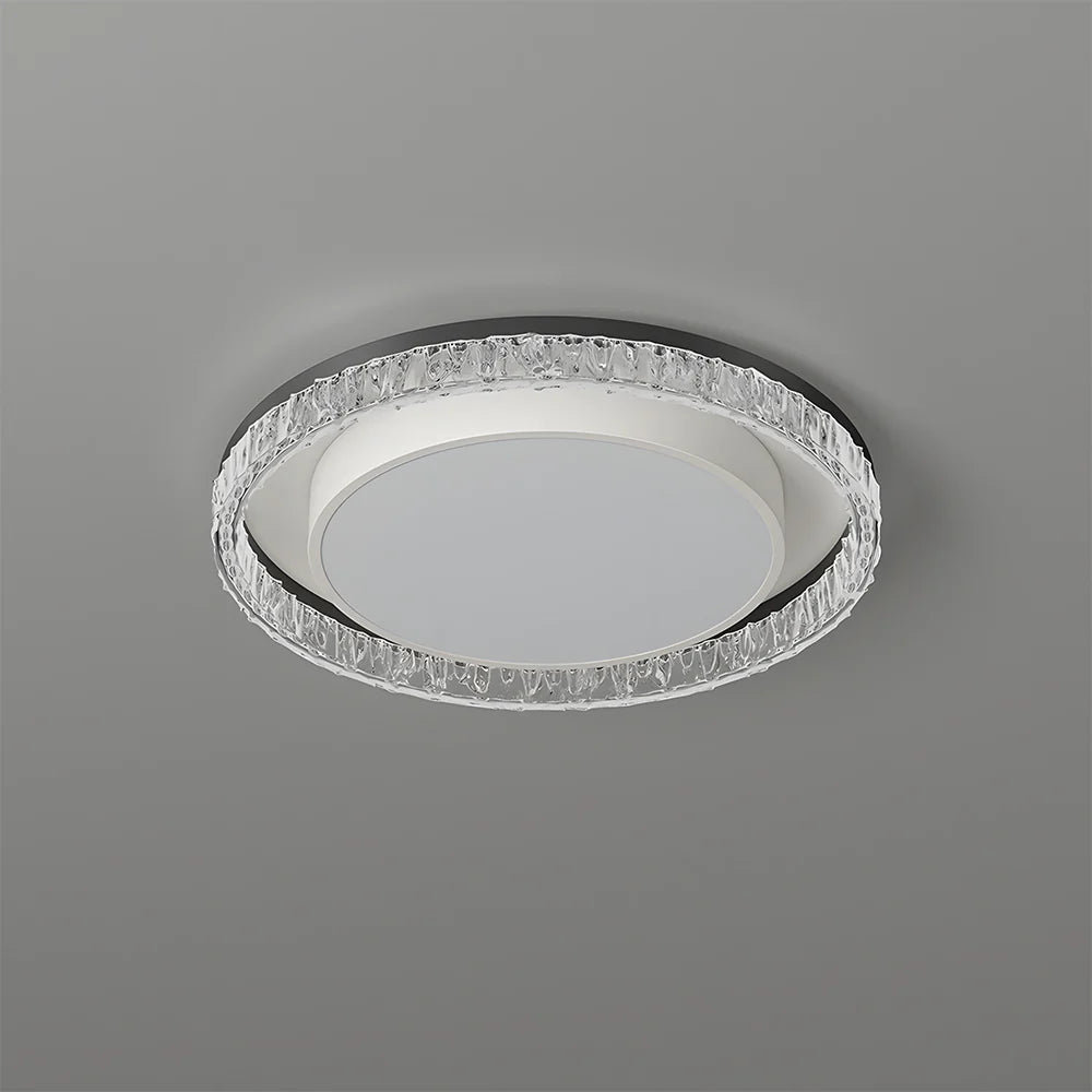 Plafoniera moderna a LED rotonda nera