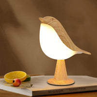 Glarefusion Chic Wooden Bird Table Lamp