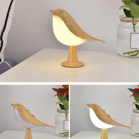 Glarefusion Chic Wooden Bird Table Lamp