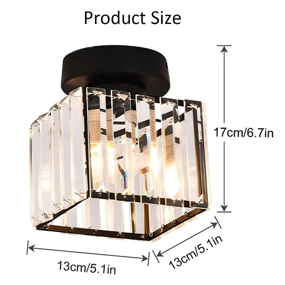 GlareFusion Modern Nordic Crystal Glass LED Ceiling Light