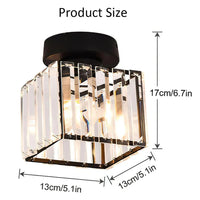 GlareFusion Modern Nordic Crystal Glass LED Ceiling Light