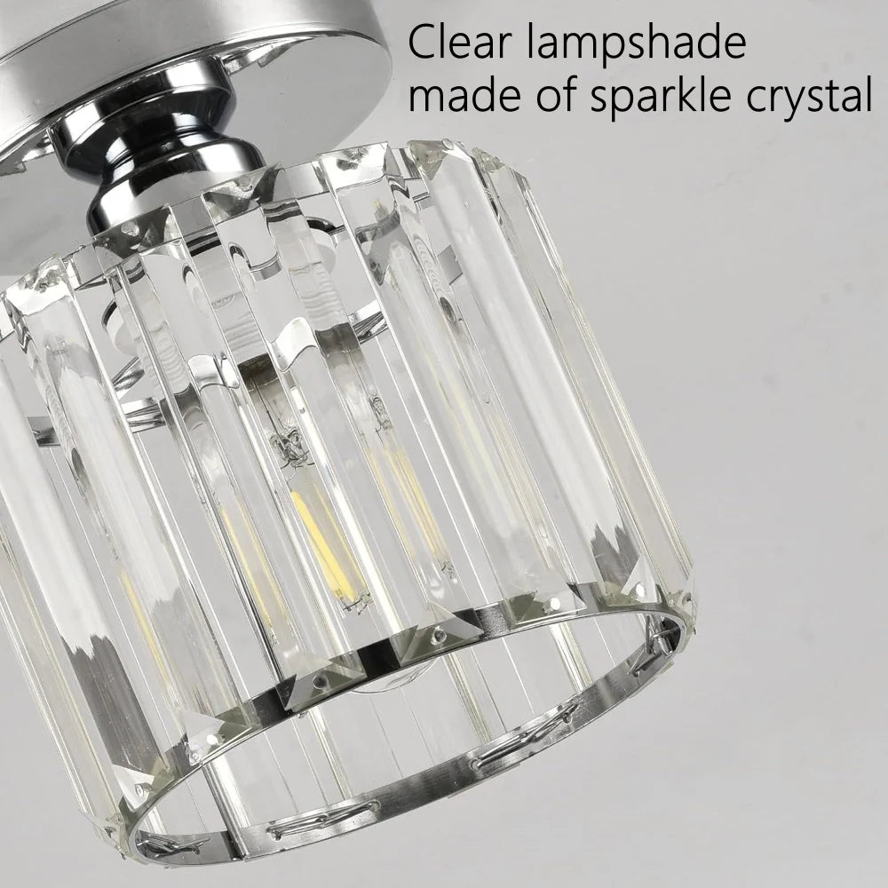 GlareFusion Modern Nordic Crystal Glass LED Ceiling Light