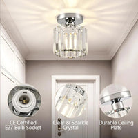 GlareFusion Modern Nordic Crystal Glass LED Ceiling Light