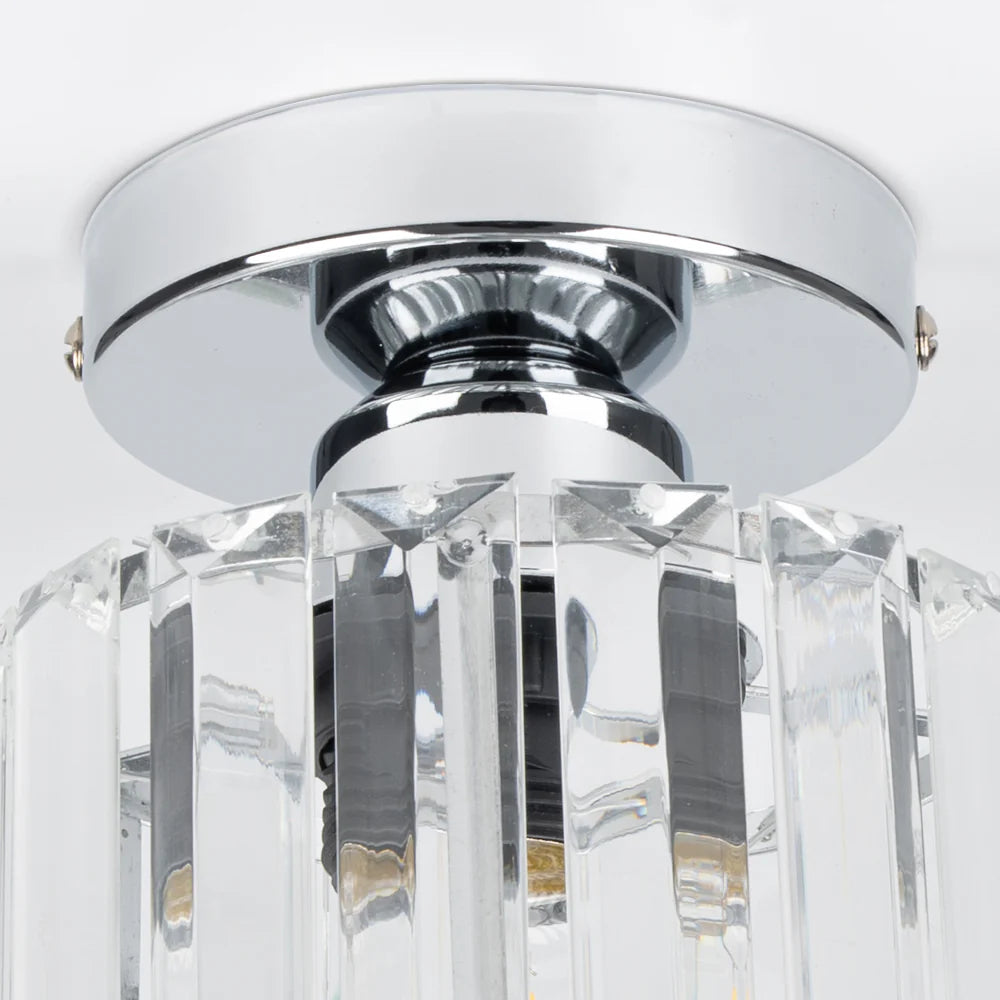 GlareFusion Modern Nordic Crystal Glass LED Ceiling Light