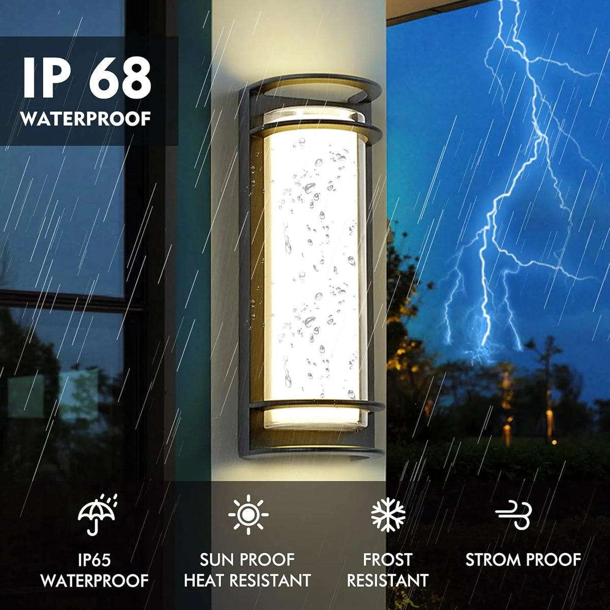Modern Simple Semi-Cylindrical LED Outdoor Wall Light