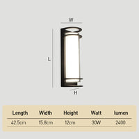 Modern Simple Semi-Cylindrical LED Outdoor Wall Light