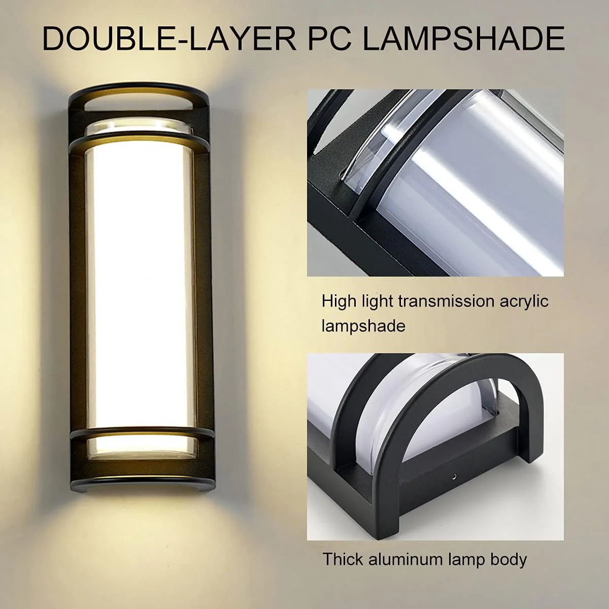 Modern Simple Semi-Cylindrical LED Outdoor Wall Light