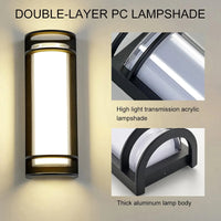 Modern Simple Semi-Cylindrical LED Outdoor Wall Light