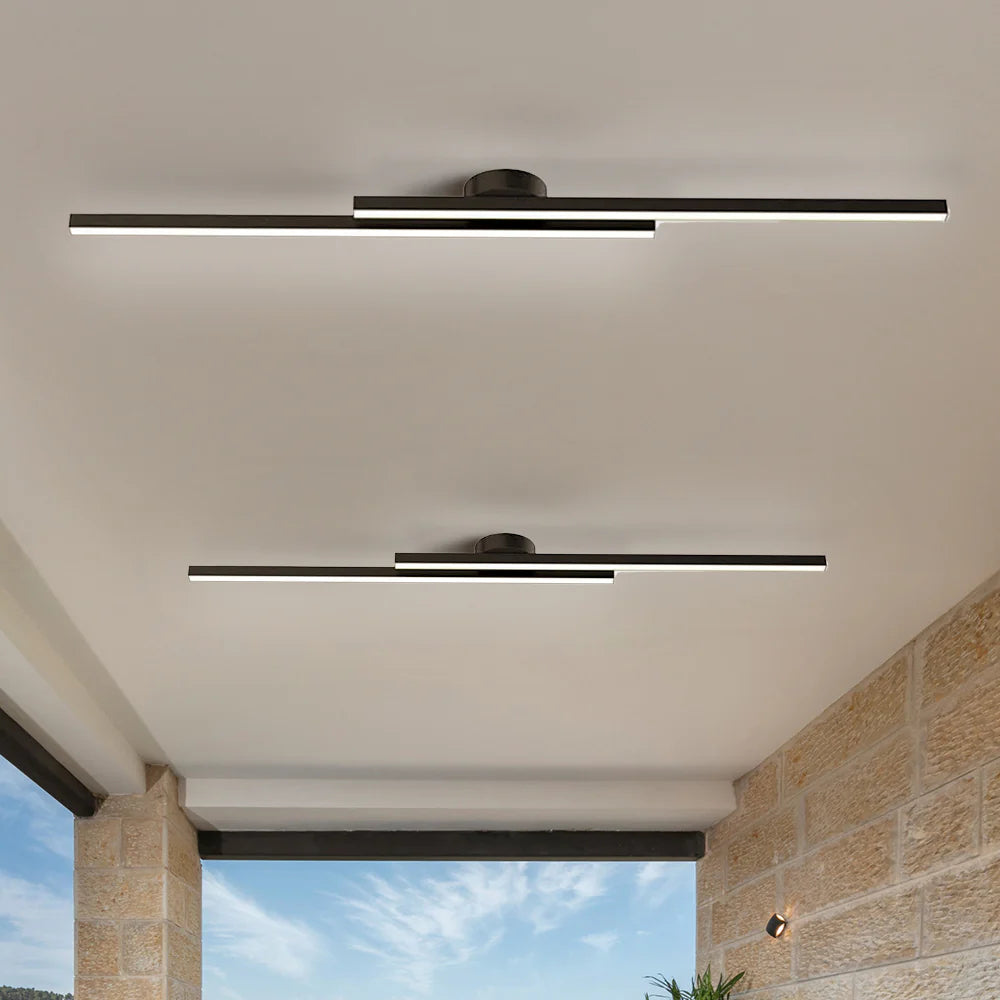 Moderna luce del soffitto a strisce lunga in alluminio