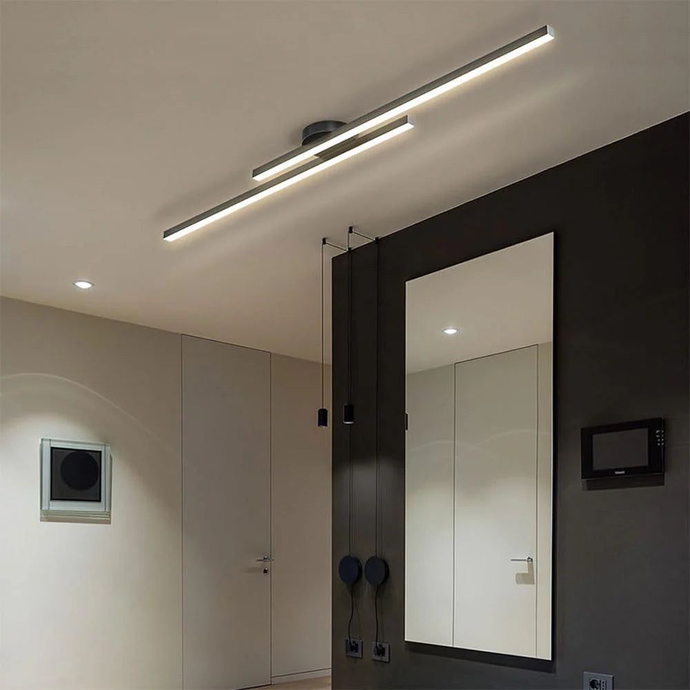 Moderna luce del soffitto a strisce lunga in alluminio