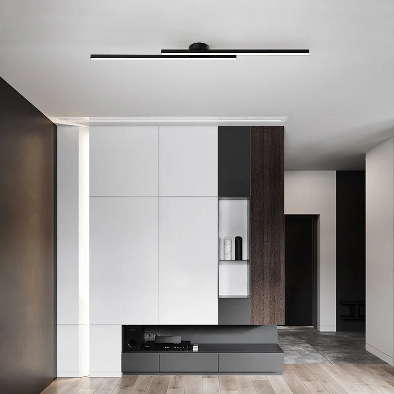 Moderna luce del soffitto a strisce lunga in alluminio