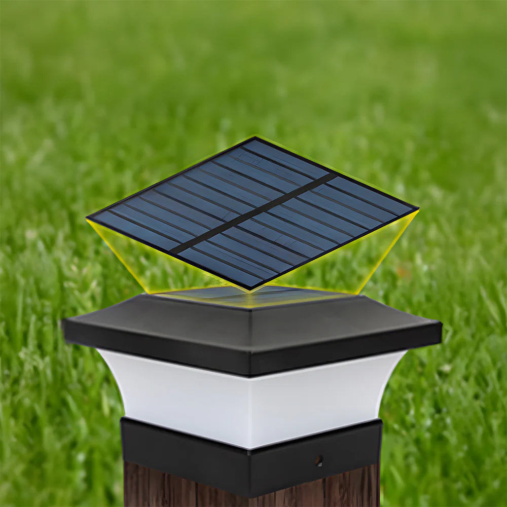 Chic moderne solenergi lanterne udendørs stolpelys