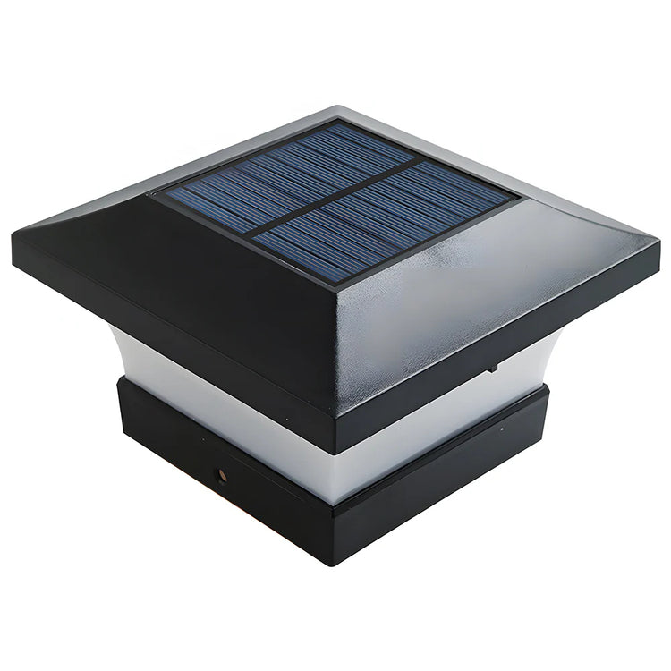 Chic Modern Solar Power Lantern Outdoor Post Light