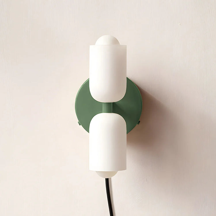 Glarefusion Creative stearinlys form dobbelt hoved væglampe