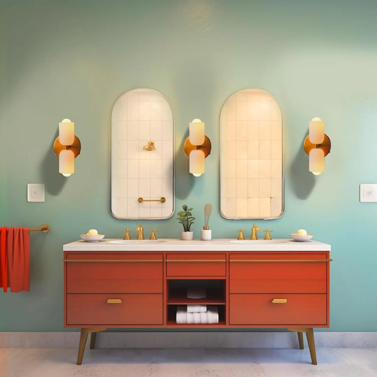 Glarefusion Creative stearinlys form dobbelt hoved væglampe