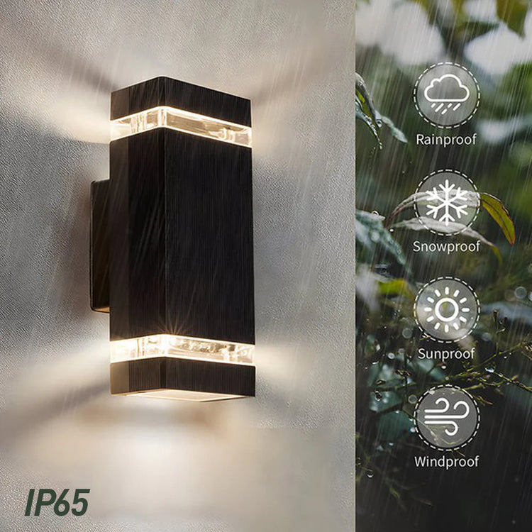 Modern Chic Up Down Outdoor Wall Light