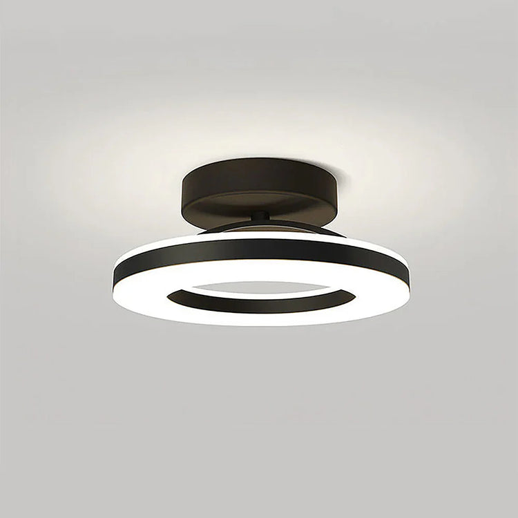 Chic moderne jern rundt loftslampe