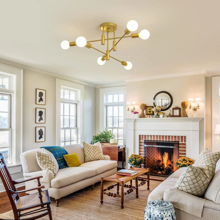 Moderne Nordic Multiple Blubs Loftslampe