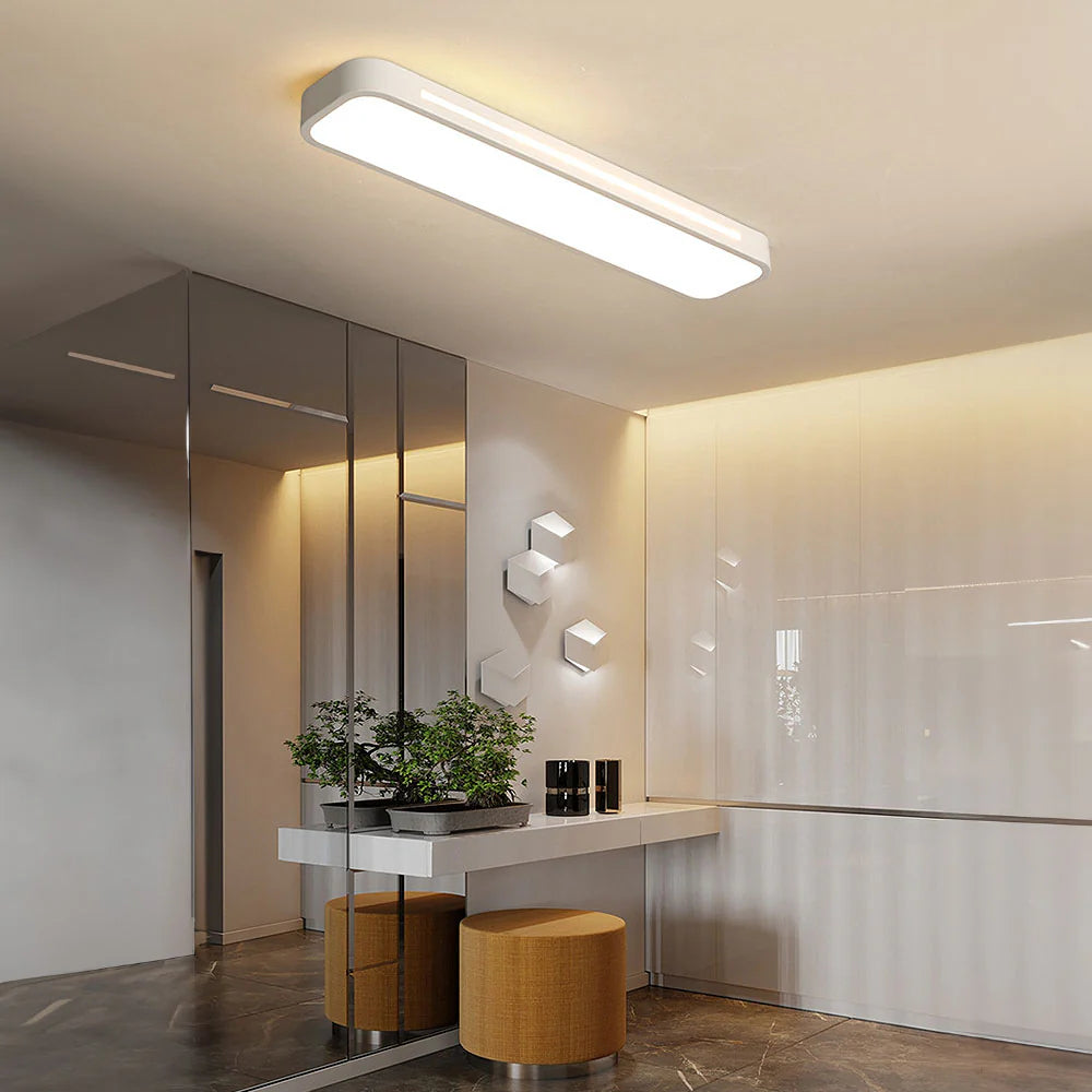 Sleek Nordic Long LED Ceiling Light